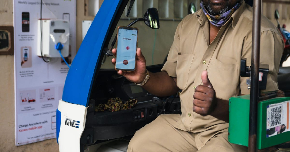 Slim laden van een elektrische auto via een smartphone-app